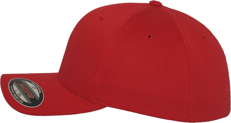 [Australia] - Flex fit Wooly Combed Baseball Cap Youth Red 