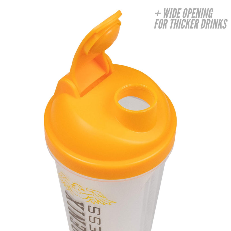 [Australia] - Phoenix Fitness Protein Shaker Bottle - 500ml BPA Easy Clean Drinks Bottle - Protein Bottle with Measurement Markings, Filter and Screw Top Lid 