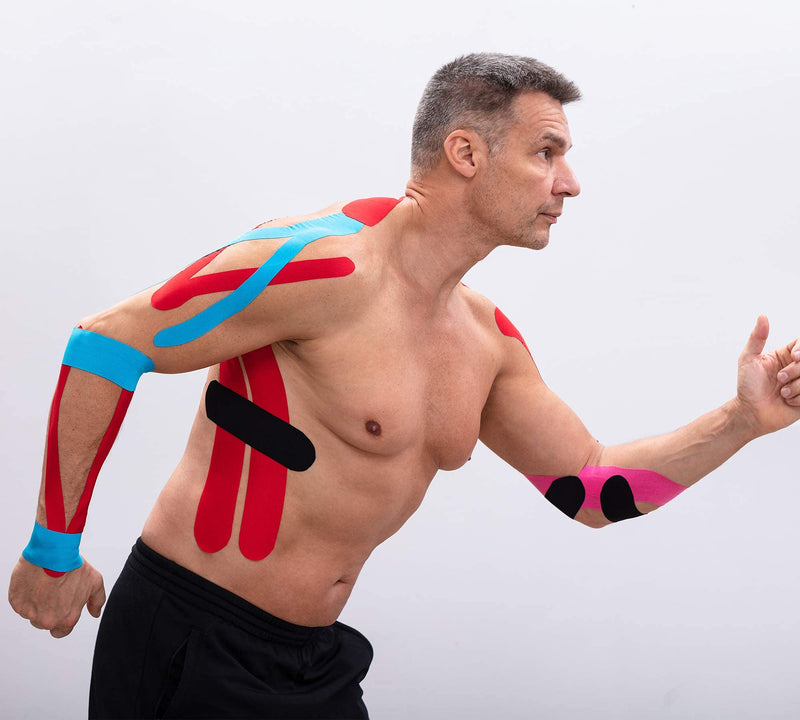 [Australia] - Kinesiology Tape red from axion German | Waterproof Skin-Friendly Elastic Self-Adhesive Bandage| Physio Tape Ideal for Sports and Everyday use 10) Red 