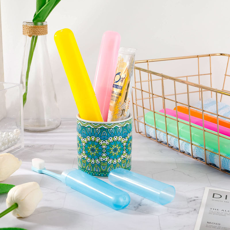 [Australia] - Firtink 6 Pieces Toothbrush Case Travel Cover, Plastic Toothbrush Case Travel Toothbrush Cover Eco-Friendly Toothbrush Storage Case for Daily Travel 