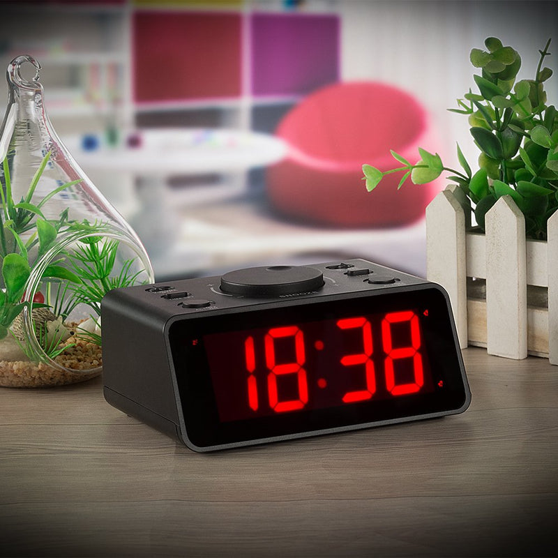 [Australia] - Alarm Clock, Dual Alarm, Adjustable Alarm Volume & Led Brightness, Snooze, Battery Operated, Simple Bedside Digital Clocks for Seniors, Teens, Kids, Bedside Desk, Sleep Timer, Bedroom Eclectic 