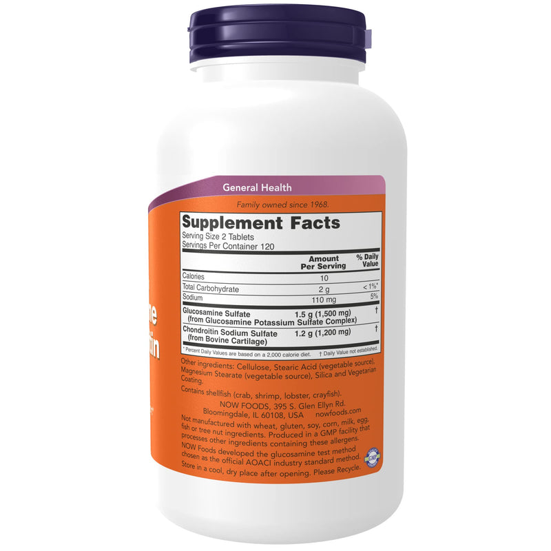 [Australia] - NOW Supplements, Glucosamine & Chondroitin Extra Strength, Sulfate Forms, 240 Tablets 