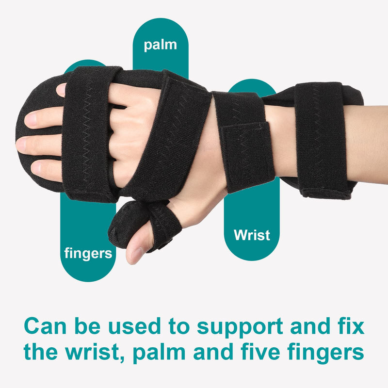 [Australia] - Stroke Resting Hand Splint by Sylong - Carpal Tunnel Wrist Brace Night Immobilizer, Finger Stabilizer Wrap - for Muscle Atrophy Rehabilitation, Arthritis, Tendonitis, Carpal Tunnel Pain 