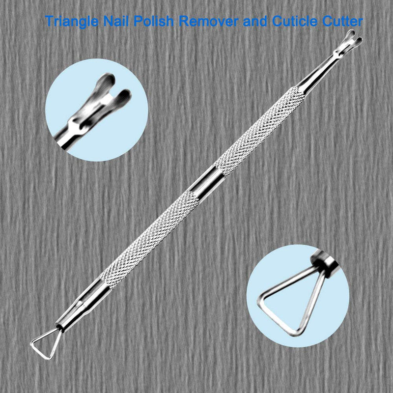 [Australia] - HIFAU 2PCS Premium Cuticle Pusher and Cutter, Manicure Tools Set for Fingernail and Toenail 