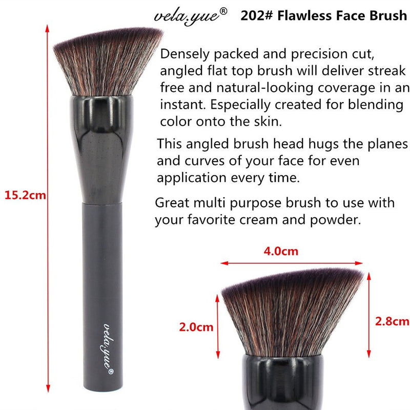 [Australia] - Vela.Yue Professional Angled Powder Foundation Makeup Brush Flat Top Kabuki Make Up Beauty Tool 