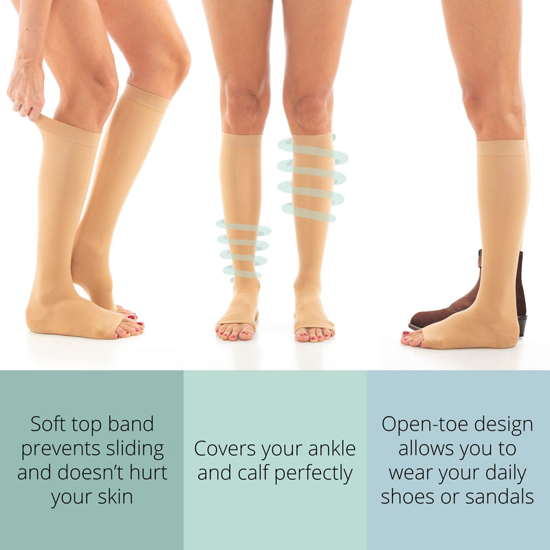 [Australia] - Knee High Compression Stockings, 20-30 mmHg Firm Level (XXL) XX-Large 