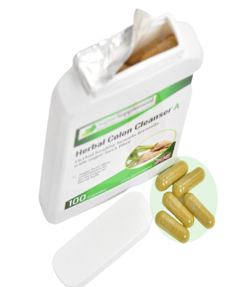 [Australia] - Herbal Colon Cleanse Detox Healthy Bowels Formula Digestion Support Supplement (100 Capsules) Sugar Beet Fiber Vitamin Suitable for Vegetarian and Vegans 