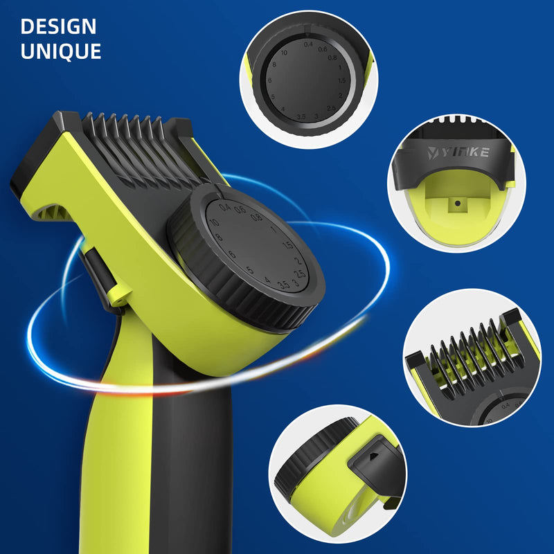 [Australia] - Yinke Guide Comb Guards for Philips Norelco OneBlade/One Blade QP2520 QP2530 QP2620 QP2630, 14 Adjustable Lengths (0.4mm-10mm) Electric Face Body Trimmer Shaver Replacement 1+2PCS 