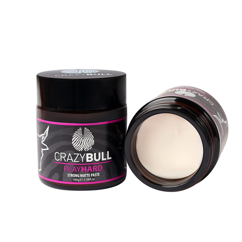 [Australia] - Crazy Bull Play Hard Strong Hold Matte Finish Styling Paste 100g 