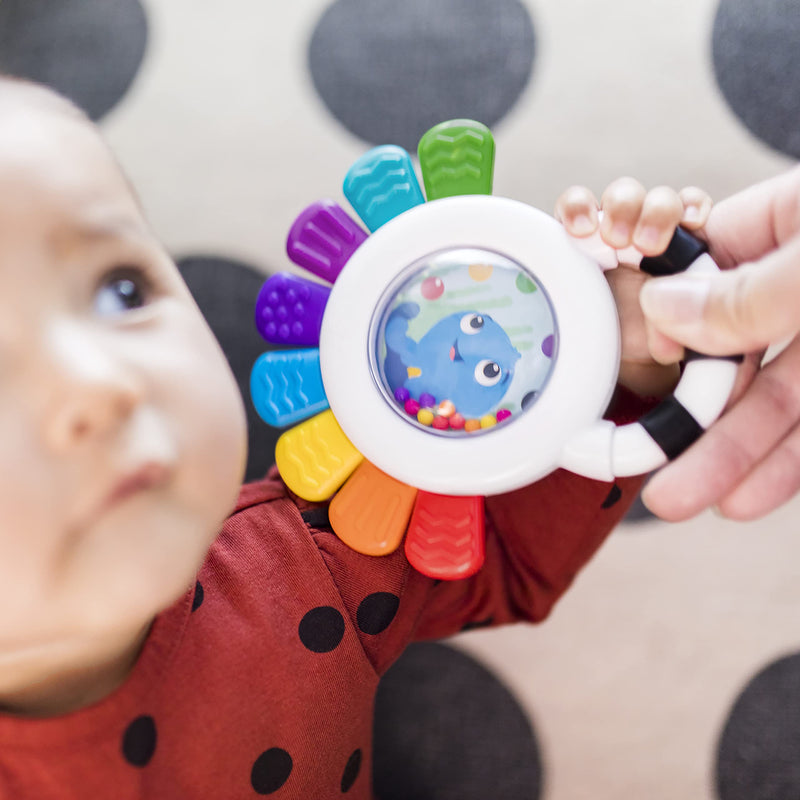 [Australia] - Baby Einstein, Outstanding Opus The Octopus, Sensory Rattle and Teether Multi-Use Toy, BPA Free and Chillable, 3 Months and up, 1pk Pink 