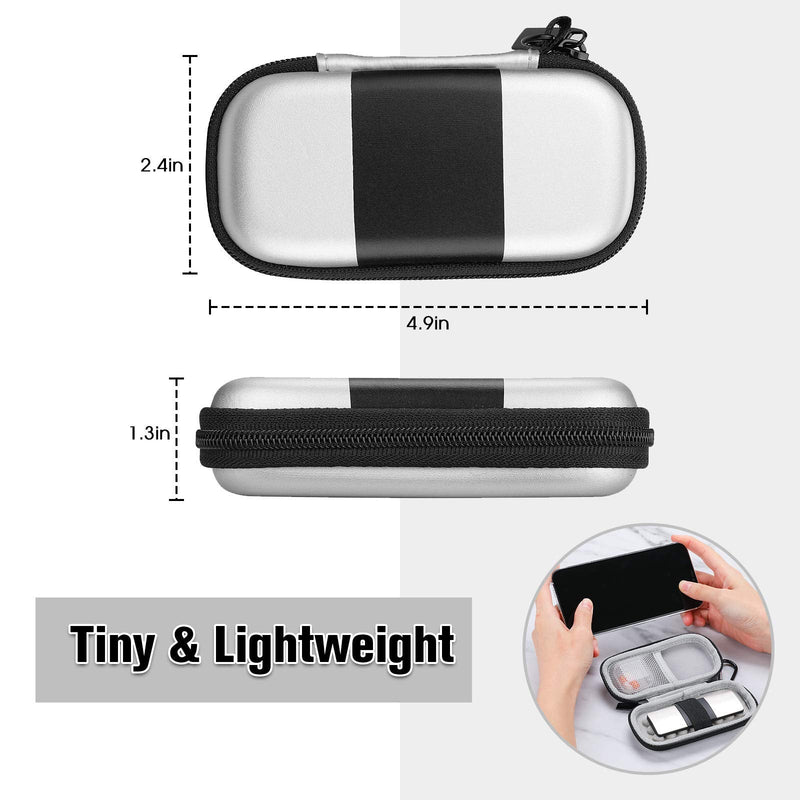 [Australia] - ProCase Heart Monitor Case for Alivecor Kardia Mobile ECG / Kardia Mobile 6L, Carrying Travel Case Protective Pod with Pill Box and Carabiner Clip -Silver 