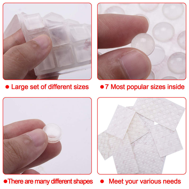 [Australia] - AUSTOR 318 Pieces Rubber Feet, Noise Dampening Buffer Pads Clear Rubber Pads Self Stick Bumper Pads for Doors, Cabinets, Drawers, Glass, Electrical Appliances 