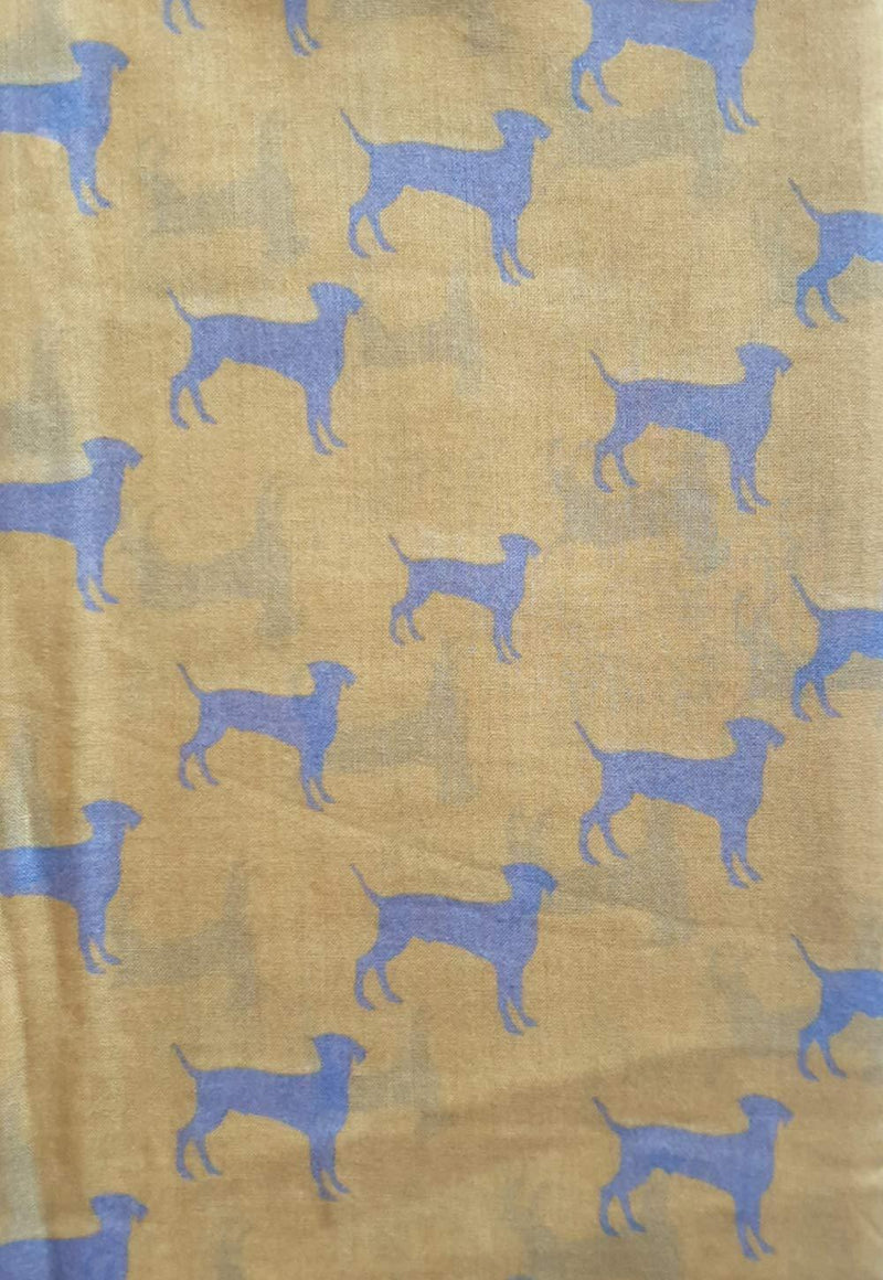 [Australia] - GlamLondon Labrador Dog Scarf Ladies Fashion Scarves Mustard 
