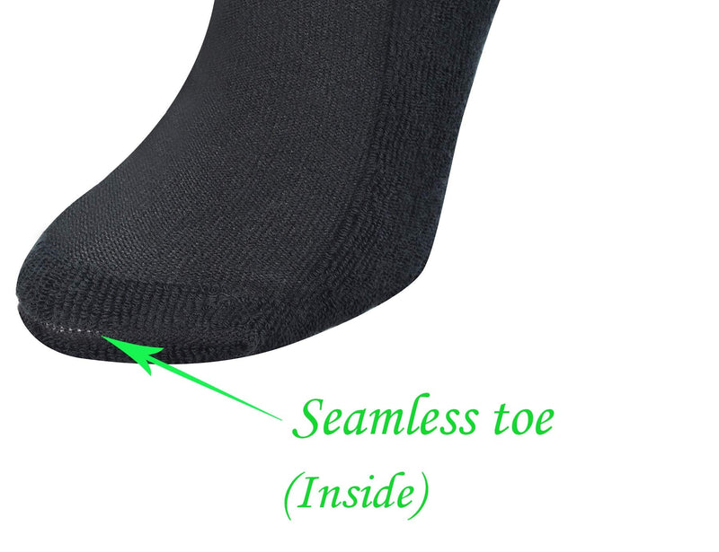[Australia] - Yomandamor Women's Non-binding Lace Bamboo Crew Diabetic Dress Socks with Seamless Toe,4 Pairs 9-11 4 Pairs Black 