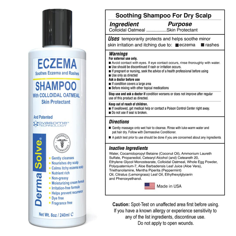 [Australia] - Eczema Relief Shampoo (2-Pack) | Eczema Flare Control Scalp & Dandruff Relief Therapy That Protects, Moisturizes, and Repairs Skin by DermaSolve - Kids, Babies & Adults - Steroid Free (Shampoo 2-Pack) Shampoo 2-Pack 