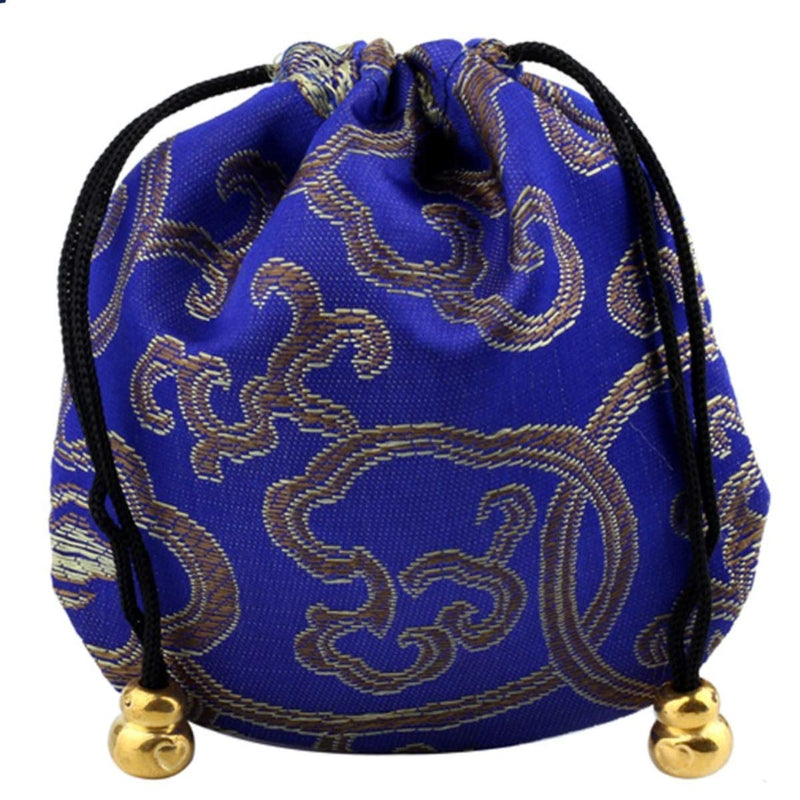 [Australia] - Halloluck 16pcs Silk Brocade Jewelry Pouch Bag, Drawstring Coin Purse Gift Bag 