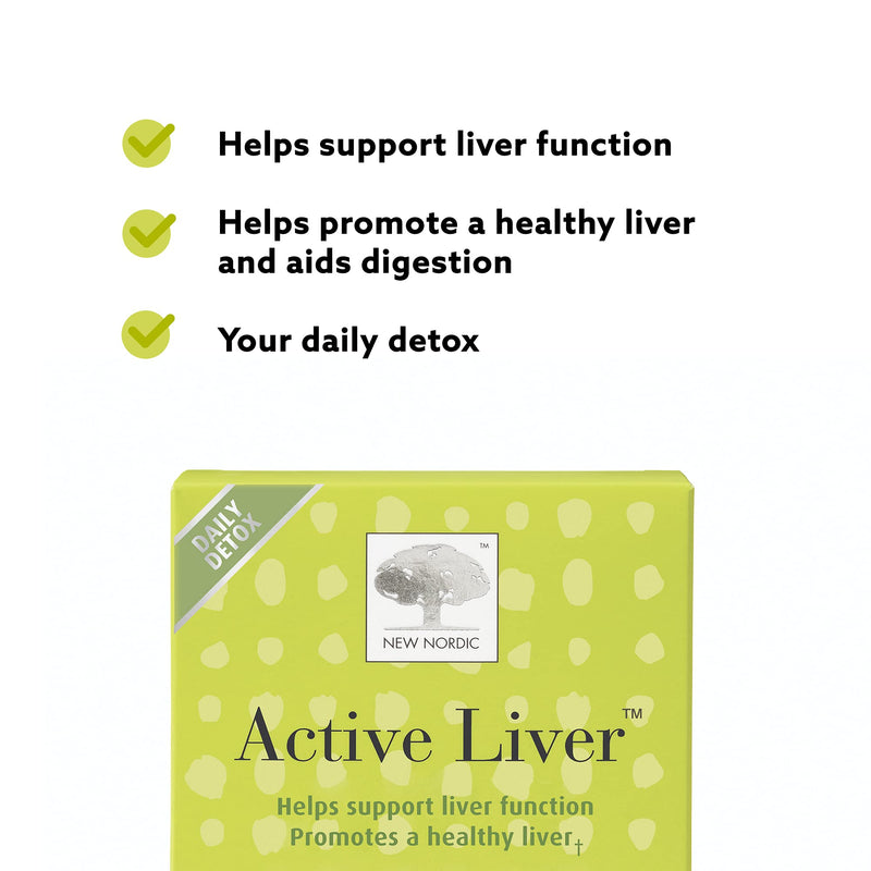 [Australia] - New Nordic Active Liver | Daily Detox & Repair Supplement | Milk Thistle, Artichoke & Turmeric | Swedish Made | 30 Count (Pack of 1) 30 Count (Pack of 1) 