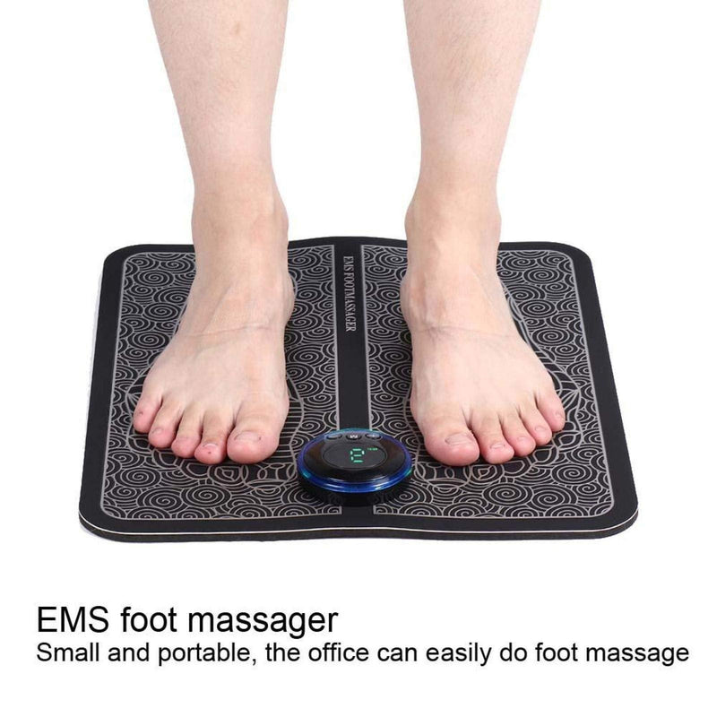 [Australia] - Electric EMS Foot Massager, Massage Pad Feet Acupuncture Stimulator for Pain Relief Improving Blood Circulation (6 Modes)(Charging Type) Charging Type 
