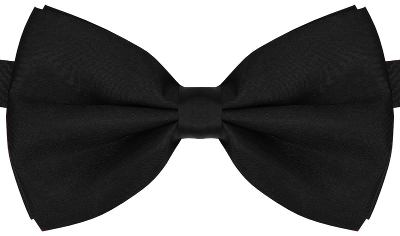 [Australia] - Trilece Suspenders and Bow Tie Set For Men - Adjustable Size Elastic 1 inch Wide Y Back Strong Clips Black 