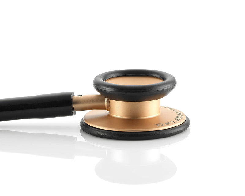 [Australia] - ADC Adscope Lite 619 Ultra Lightweight Clinician Stethoscope with Tunable AFD Technology, Lifetime Warranty, Rose Gold with Black Tubing Adscope Lite 619 - New Version 