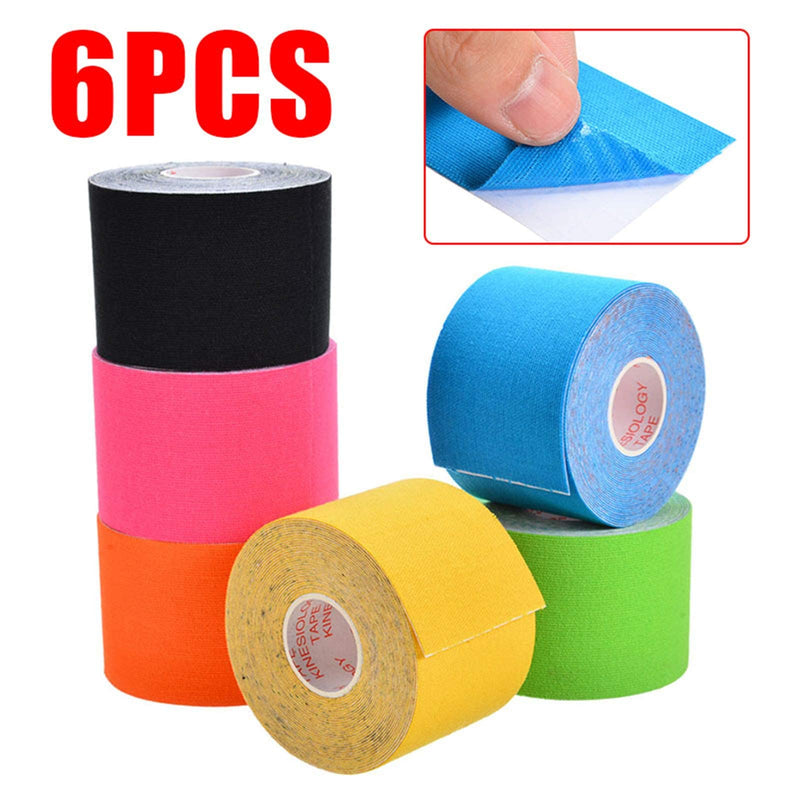 [Australia] - Jabtraxx 6 Rolls 5 m x 5 cm Muscle Support Tape E-Book Application Examples Muscle Support Elastic Strapping Tape Sports Tape 6 Rolls 5 m x 5 cm 