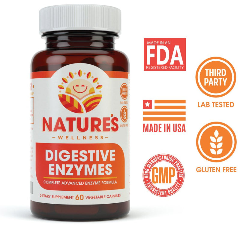 [Australia] - Digestive Enzymes Complete - Advanced Multi Enzyme Supplement for Better Digestion & Absorption. Help Gas Relief, Discomfort, Bloating, IBS, Gluten & Lactose Intolerance 