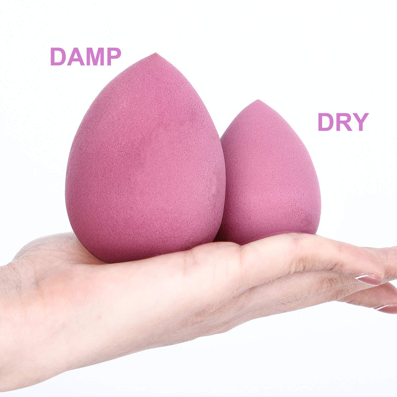 [Australia] - XMOSNZ Makeup Sponge Set 4pcs Foundation Blending Sponge Multi-colored Latex Free and Vegan Makeup Sponges with a Storage Case 