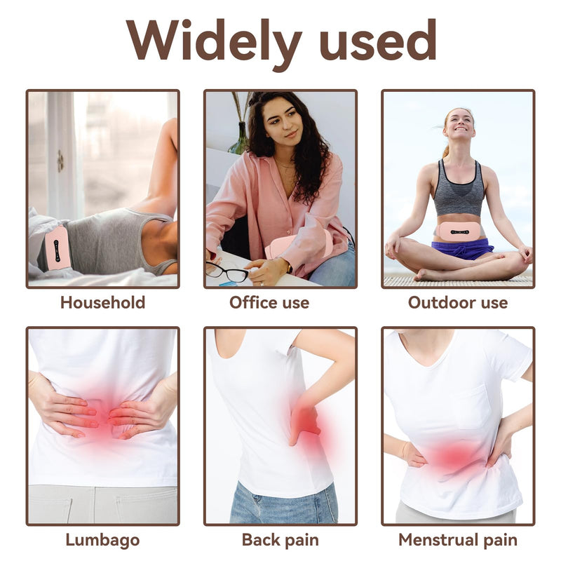 [Australia] - Menstrual Heating Pad, Electric Cordless Heating Waist Belt, Rechargeable Heated Massage Pad for Menstrual / Period, Stomachache, Back or Belly Pain Relief 