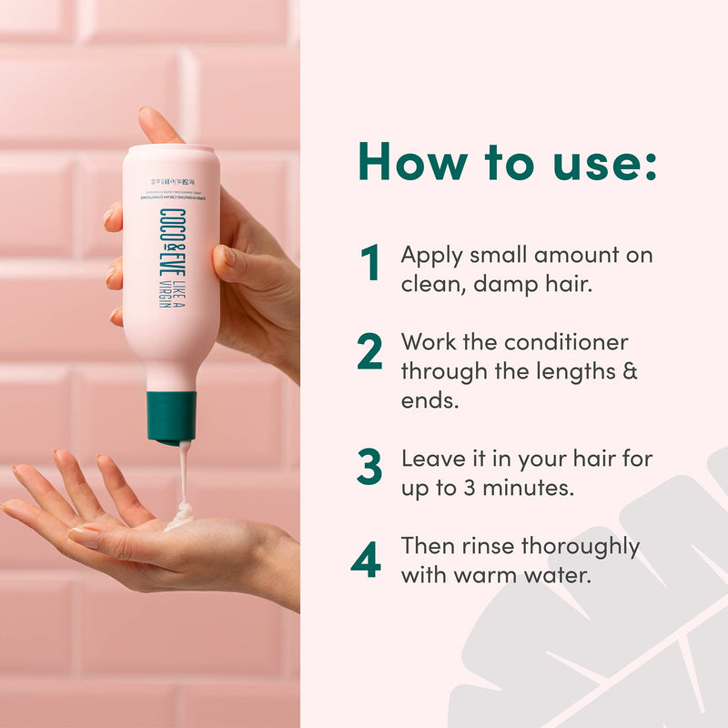 [Australia] - Coco & Eve Like A Virgin Super Hydrating Cream Conditioner - Sulfate free with Argan Oil & Coconut | For Dry Damaged, Color Treated Hair | Frizz Control | Hair Detangler & Moisturizer (250ml) 