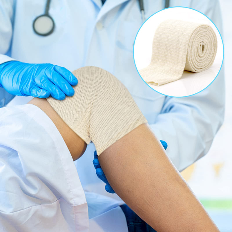 [Australia] - Elastic Tubular Support Bandage Sport Bandages Washable & Reusable for Large Knee Support Bandage Medium Thigh, Cotton Spandex White 10cm*5m 