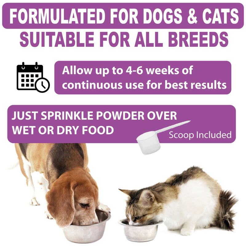 [Australia] - Petastical Probiotics for Dogs and Cats, 5 BILLION CFU Max Strength Canine Feline Probiotic Powder for Digestive Health Pet Supplement, 60 Powder Scoop 60 Scoop 