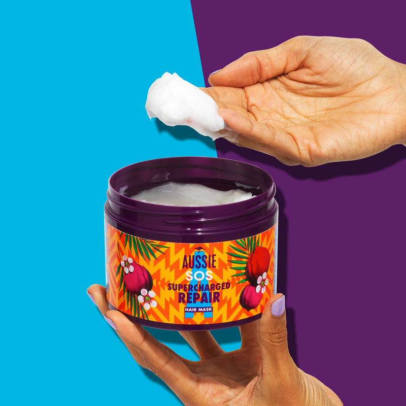 [Australia] - Aussie Repair Hair Mask For Dry Damaged Hair Supports Hair Growth, SOS Vegan Hair Mask With Australian Jojoba Seed Oil, Hair Repair Treatment For Hair In Urgent Need Of Rescue, 450 ml 