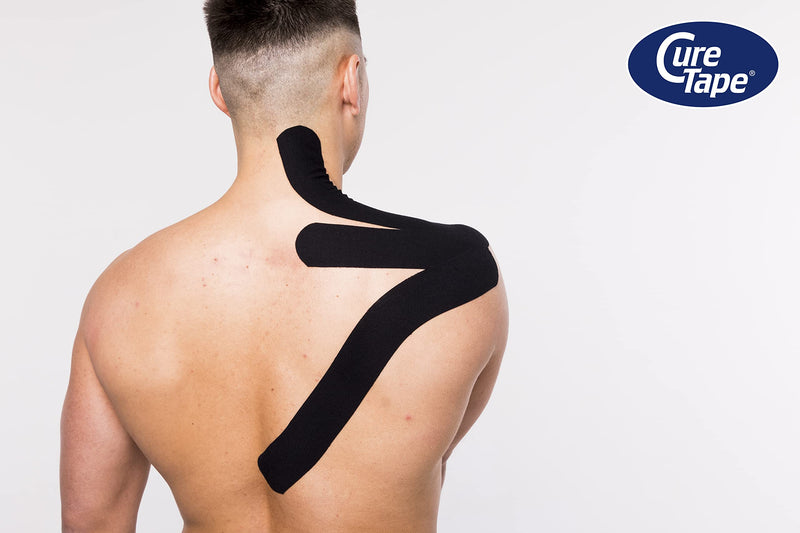 [Australia] - CureTape 3 Rolls (2”x 8ft) Waterproof Kinesiology Tape | Panther Power | Medical Kinesiology Tape for Extreme Sport Conditions | Increase Mobility & Performance | Reduce Joint Pain | Recover Faster 