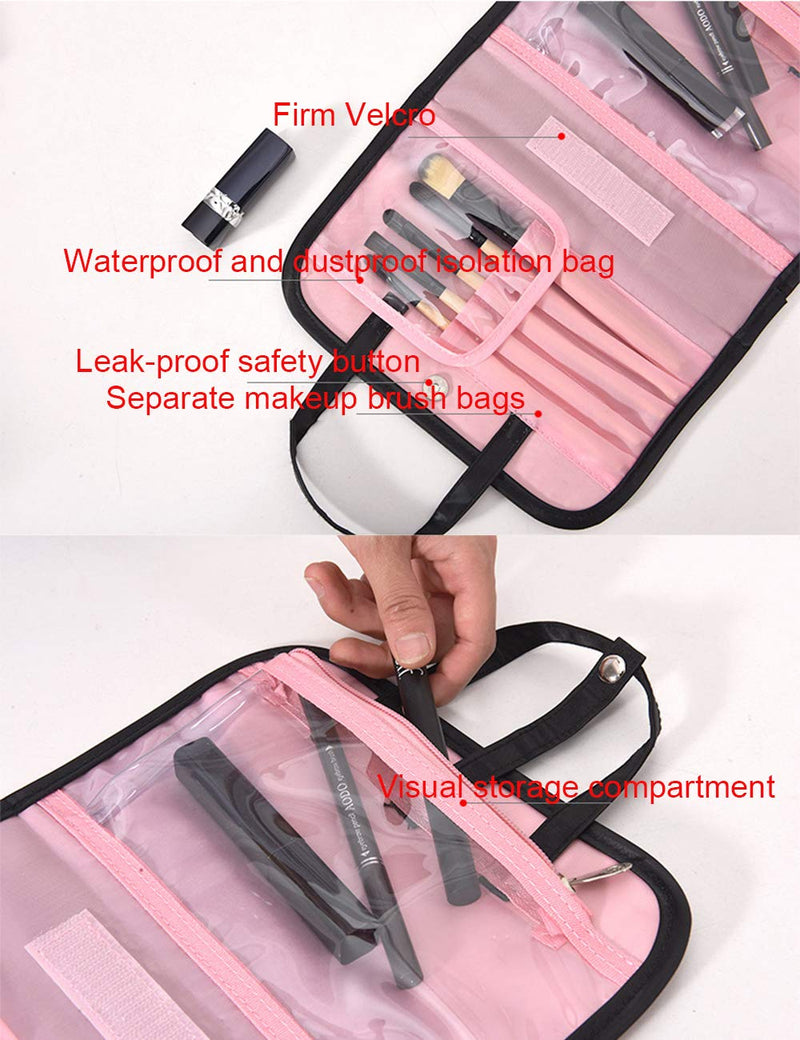 [Australia] - Hooshion 2 in 1 Cosmetic Organizer Pouch Bag Toiletry Bag,Waterproof Clear Makeup Case Transparent Makeup Bag Carrying Case Travel Bag 