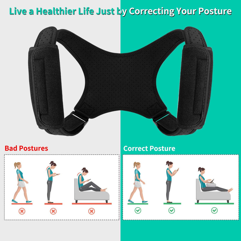 [Australia] - Posture Corrector for Men and Women, Comfortable Adjustable Upper Back Brace, Invisible Posture Back Support - Providing Pain Relief from Neck, Back and Shoulder - 2021 New 