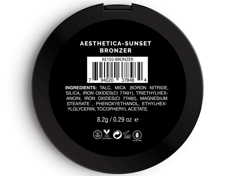 [Australia] - Aesthetica Sunset Bronzer Powder - Matte Bronzing Powder Makeup Contouring Powder - Vegan & Cruelty Free 