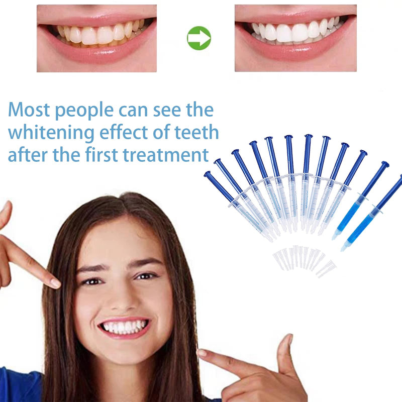 [Australia] - Tooth whitening Gel, 12-Pack Tooth whitening Gel Refill Contains 1 desensitizing Gel, which is Suitable for Professional Cleaning of Sensitive Teeth and can Quickly whiten Teeth 12个颜色 