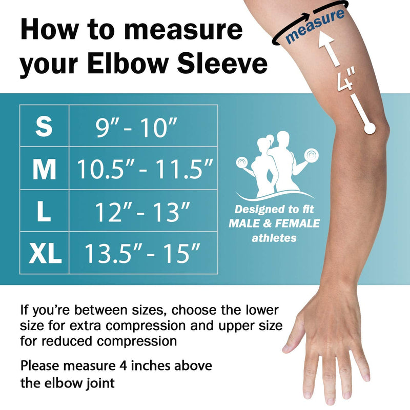 [Australia] - PowerLix Elbow Brace Compression Support (Pair) - Elbow Sleeve for Tendonitis, Tennis Elbow Brace and Golfers Elbow Treatment, Arthritis, Workouts, Weightlifting – Reduce Elbow Pain Black X-Large 