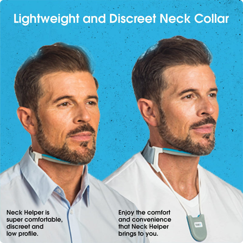 [Australia] - BackPainHelp Neck Brace, a Revolutionary Cervical Collar That Provides Light Support While Being Breathable, Cool and Lightweight (Blue Medium) Medium (Pack of 1) Blue 