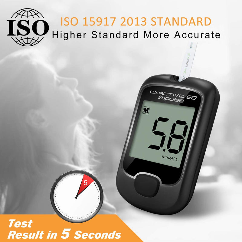 [Australia] - Diabetes Test Strips Blood Glucose Test Strips x 50 & Diabetes Lancets x 50, Blood Glucose Strips, Blood Sugar Test Strips for UK Diabetics in mmol/L (Compatible with Exactive EQ Impulse) 