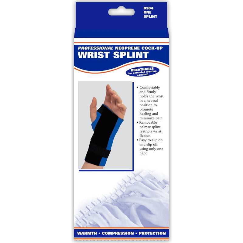 [Australia] - OTC Wrist Splint, Cock-up Style, Neoprene, Black, Medium (Left Hand) Black (Left Hand) Medium (Pack of 1) 