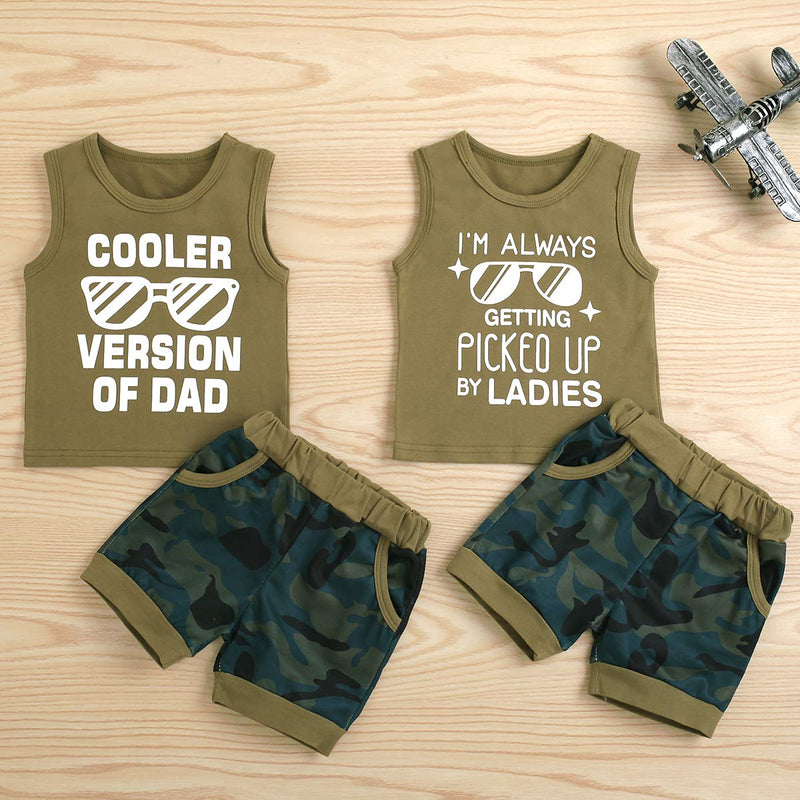 [Australia] - MoZiKQin Newborn Infant Baby Boy Camo Summer Clothes Sleeveless Tank Tops T-Shirt+Camouflage Shorts 2 Piece Outfit 