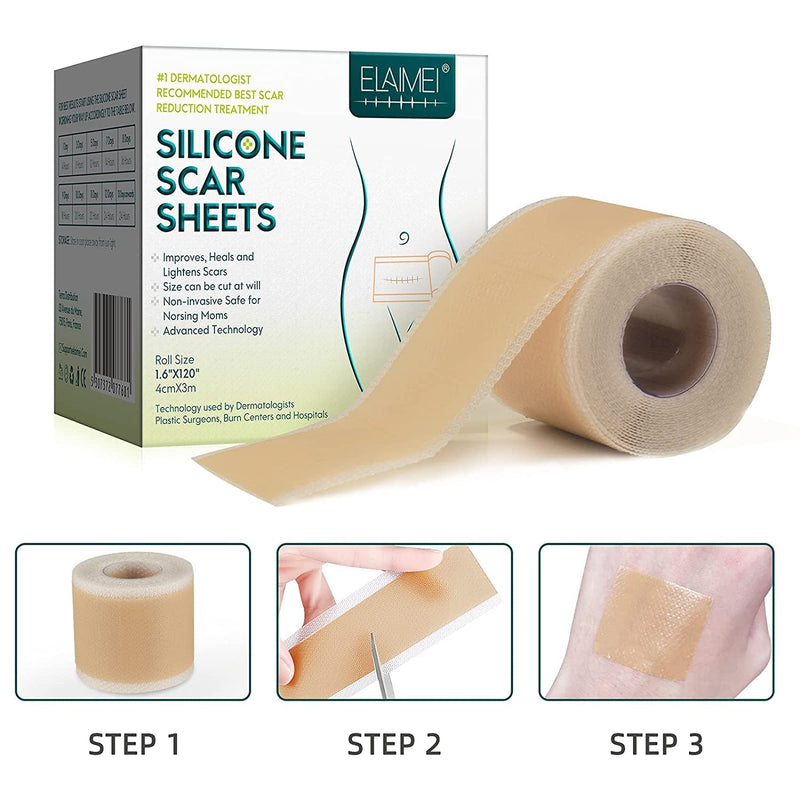 [Australia] - Silicone Scar Sheets (1.6” x 60” - 1.5M), Professional Medical Grade Silicone Scar Removal Sheets for Surgery, Csection,Keloid, Burn, Safe and Painless Silicone Scar Tape (Pack of 1) (1.5M) 