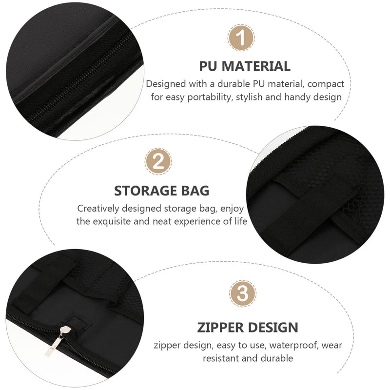 [Australia] - EXCEART Hard Shell Diabetic Supplies Travel Case Portable Blood Glucose Meter Bag PU Leather Diabetic Organizer Carrying Case for Diabetes 