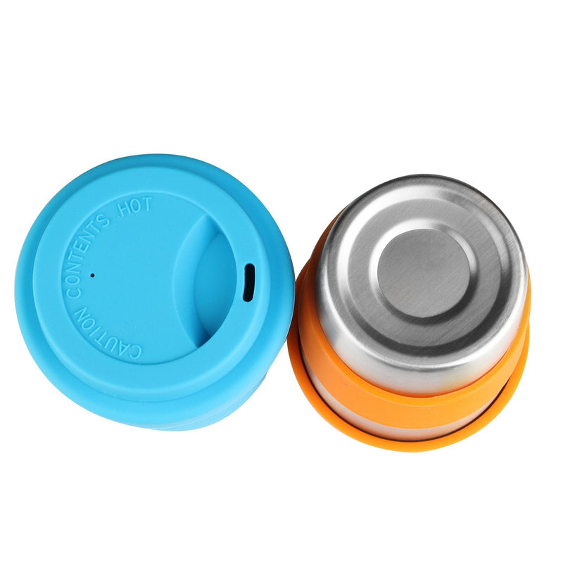 [Australia] - Kids Stainless Steel Cups With Silicone Lids & Sleeves, Kereda 5 Pack 8 oz. Drinking Tumblers Eco-Friendly BPA-Free for Children and Toddlers, Adults 