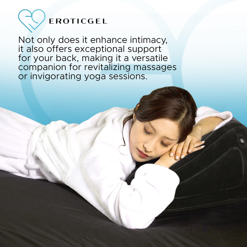 [Australia] - Inflatable Love Pillow | Multifunctional Triangle Ramp Cushion for Body Positioning | Massage Pillow with Back and Head Support | PVC and Cotton Flock Material 