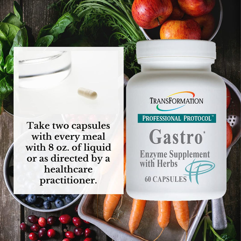 [Australia] - Gastro, Supplement with Herbs Formulated to Alleviate Gastrointestinal Discomfort and Promote Digestive Function, Support for Relief of Heart Burn Transformation Enzyme (60) 60 