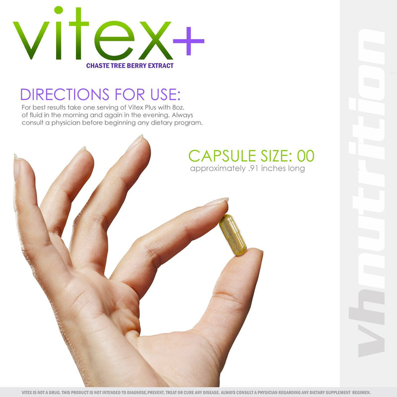 [Australia] - VH Nutrition Vitex+ | 650mg Vitex Chasteberry Supplement for Women - 30 Day Supply - 60 Capsules 