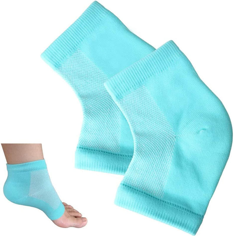 [Australia] - Pengxiaomei Soft Heel Socks,Ventilate Foot Spa Moisturizing Gel Beauty Socks Moisturising Socks for Dry Hard Cracked Skin(Blue) 