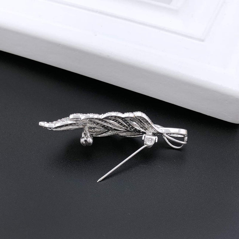 [Australia] - YOQUCOL Cubic Zirconia Crystal Rhinestone Wedding Brooch Pin for Women Brides Jewelry D 